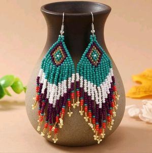 Beaded Tassel Earrings